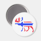Norwegischer Elch Magnet (Vorderseite/Rückseite)