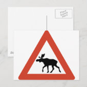 Norwegischer Elch Postkarte (Vorne/Hinten)