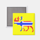 Norwegischer Elk Magnet (Vorderseite/Rückseite)