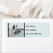 Norwegischer Elkhound bei Village Painting - Hunde (Insitu)