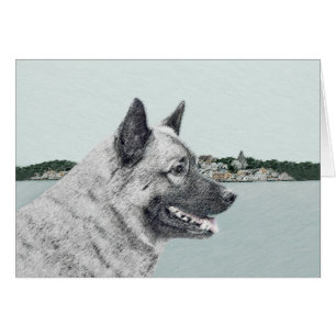 Norwegischer Elkhound bei Village Painting - Hunde