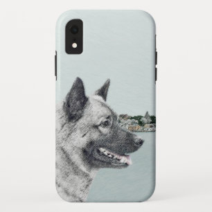 Norwegischer Elkhound bei Village Painting - Hunde Case-Mate iPhone Hülle