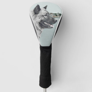 Norwegischer Elkhound bei Village Painting - Hunde Golf Headcover