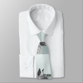 Norwegischer Elkhound bei Village Painting - Hunde Krawatte (Gebunden)