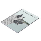 Norwegischer Elkhound bei Village Painting - Hunde Notizblock (Linke Seite)