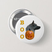 Norwegischer Elkhound Boo Button (Vorne & Hinten)