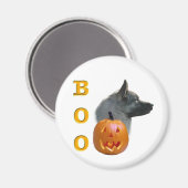 Norwegischer Elkhound Boo Magnet (Vorderseite/Rückseite)