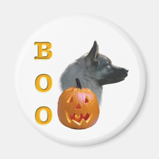 Norwegischer Elkhound Boo Magnet (Vorne)