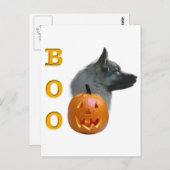 Norwegischer Elkhound Boo Postkarte (Vorne/Hinten)