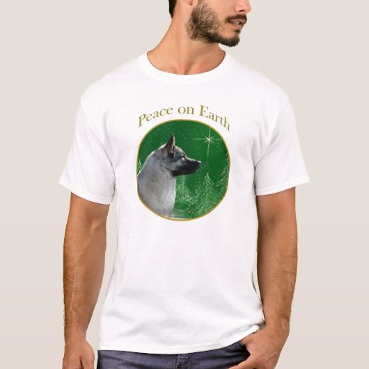 Norwegischer Elkhound-Frieden T-Shirt (Vorderseite)