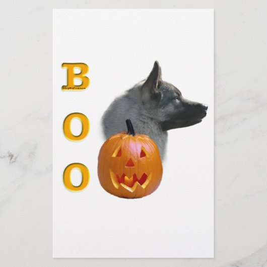 Norwegischer Elkhound Halloween Boo Briefpapier (Vorderseite)