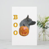 Norwegischer Elkhound Halloween Boo Briefpapier (Stehend Vorderseite)
