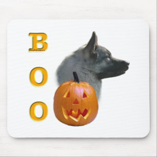 Norwegischer Elkhound Halloween Boo Mousepad