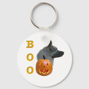Norwegischer Elkhound Halloween Boo Schlüsselanhänger