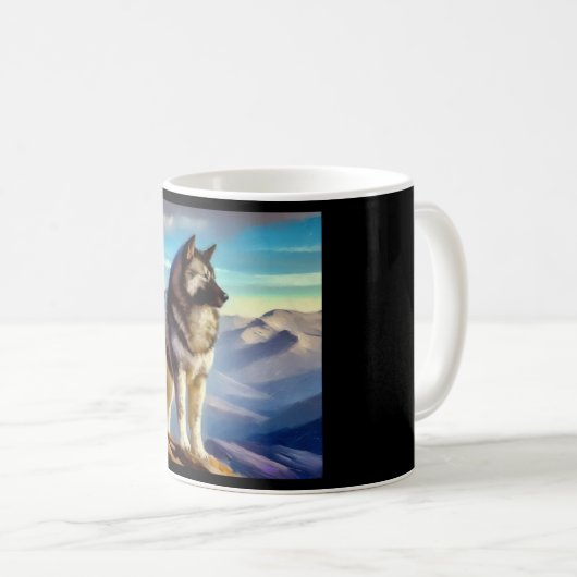 Norwegischer Elkhound Hund Kaffeetasse (VorderseiteRechts)