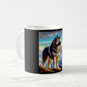 Norwegischer Elkhound Hund Kaffeetasse (Vorderseite Links)