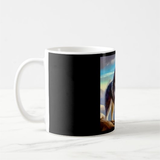 Norwegischer Elkhound Hund Kaffeetasse (Links)