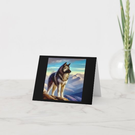 Norwegischer Elkhound Hund Karte (Vorderseite)