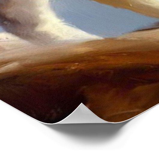 Norwegischer Elkhound Hund Poster (Ecke)