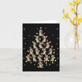 Norwegischer Elkhound Hund Santa Xmas Tree Lights  Karte (Gelbe Blume)