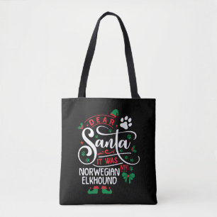 Norwegischer Elkhound Hund Weihnachtshunderasse Tasche