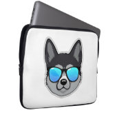 Norwegischer Elkhound in Cooler Sonnenbrille Class Laptopschutzhülle (Vorne Rechts)