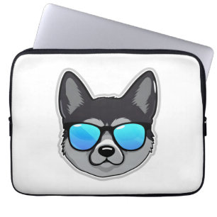 Norwegischer Elkhound in Cooler Sonnenbrille Class Laptopschutzhülle