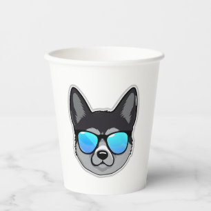 Norwegischer Elkhound in Cooler Sonnenbrille Class Pappbecher