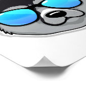 Norwegischer Elkhound in Cooler Sonnenbrille Class Poster (Ecke)