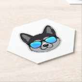 Norwegischer Elkhound in Cooler Sonnenbrille Class Untersetzer (angewinkelt)