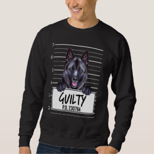 Norwegischer Elkhound Mugshot Guilty Dog Sweatshirt