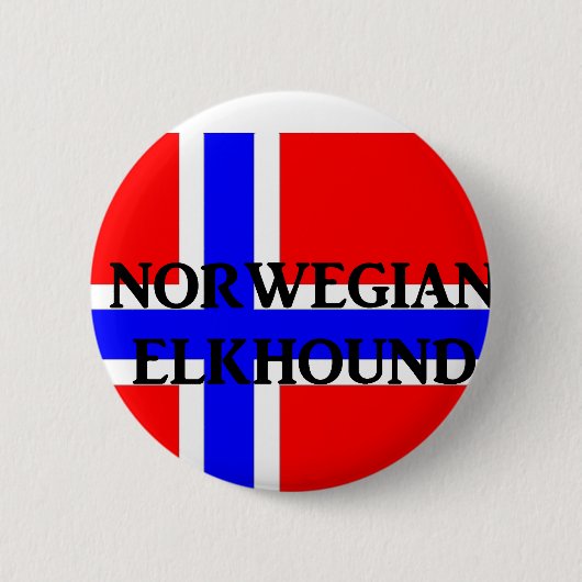 Norwegischer Elkhound-Name Button (Vorderseite)