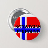 Norwegischer Elkhound-Name Button (Vorne & Hinten)