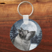 Norwegischer Elkhound-Schlüsselanhänger Schlüsselanhänger (Vorderseite)