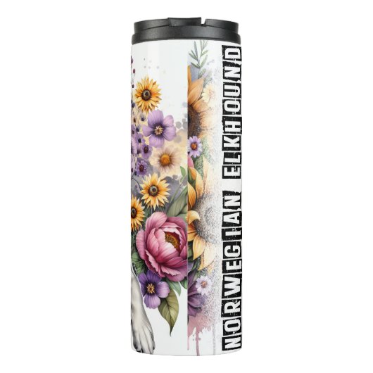 Norwegischer Elkhounwald Thermosbecher (Rückseite)