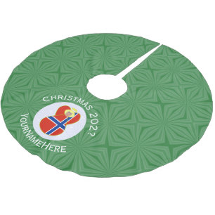 Norwegischer Engel Weihnachtsflagge Personalisiert Polyester Weihnachtsbaumdecke