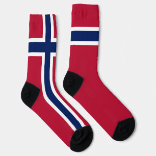 Norwegischer Fahnenfuß Nationalstolz Patriotic Socken