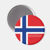 Norwegischer Fahnenmagnet Magnet (Vorderseite/Rückseite)