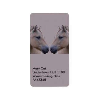 Norwegischer Fjord Adressaufkleber