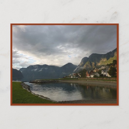 Norwegischer Fjord (Aurlandsfjord) Postkarte (Vorderseite)