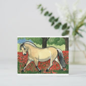 Norwegischer Fjord HORSE ART Postkarte (Stehend Vorderseite)