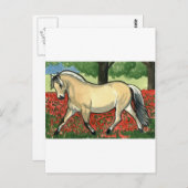 Norwegischer Fjord HORSE ART Postkarte (Vorne/Hinten)