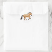 Norwegischer Fjord-Pferdeaufkleber Runder Aufkleber (Tasche)