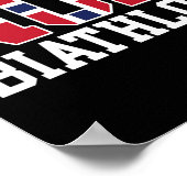 Norwegischer Flaggenbiathlonist - Norweger oder Bi Poster (Ecke)