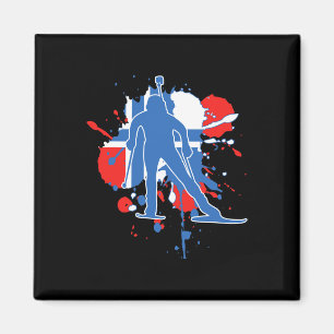 Norwegischer Flaggenbiathlonist - Norwegischer Bia Magnet
