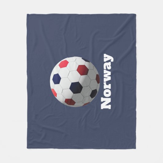 norwegischer Fußball Fleecedecke (Vorderseite)