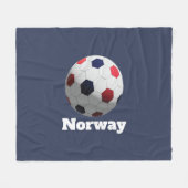 norwegischer Fußball Fleecedecke (Vorderseite (Horizontal))
