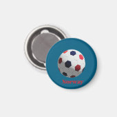 norwegischer Fußball Magnet (Vorderseite/Rückseite)
