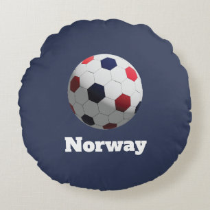 norwegischer Fußball Rundes Kissen