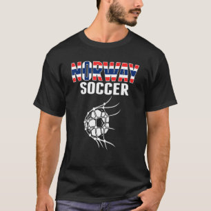 Norwegischer Fußballball-Ball im norwegischen Fußb T-Shirt